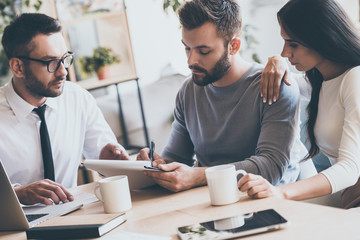 You should sign here. 