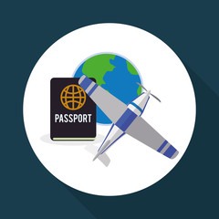 Travel design. Trip icon. Flat illustration , vector