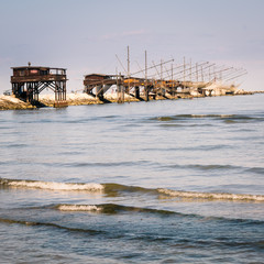 Trabucco, trebuchet, trabocco - traditional fishing houses in It