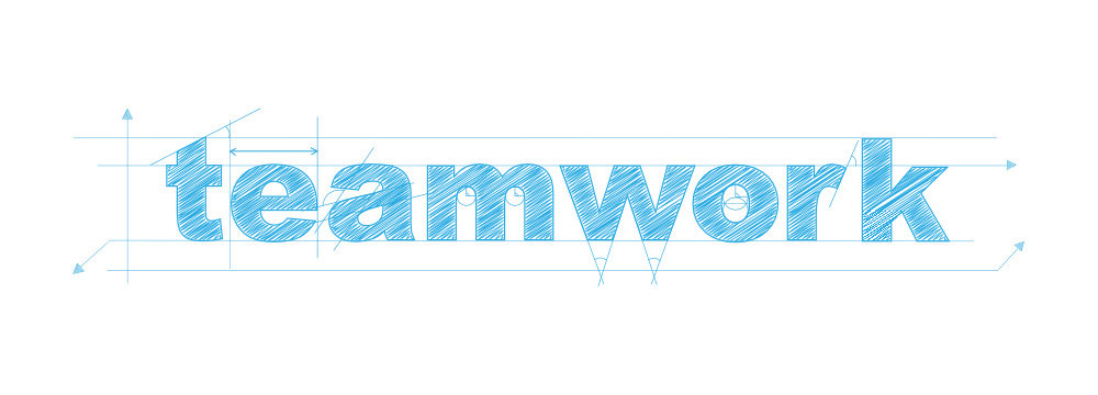 TEAMWORK Vector Letters Icon