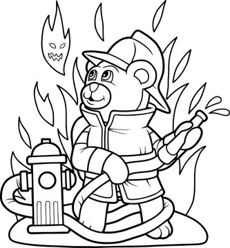 teddy bear firefighter