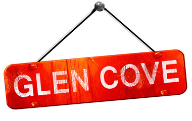 glen cove, 3D rendering, a red hanging sign