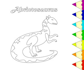 Coloring page of Jurassic reptile.