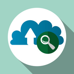 Cloud computing design. Trip icon. Flat illustration , vector