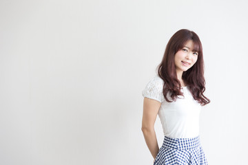 Obraz premium カジュアルポートレート・カジュアル(白バック)