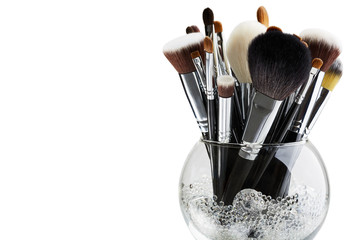 Set of make-up brushes