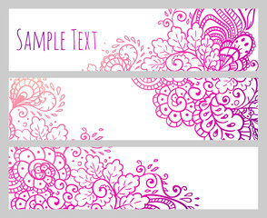 vector floral backgrounds set
