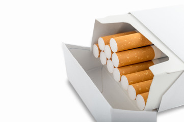 Side view of a pack of cigarettes - Plain tobacco packaging