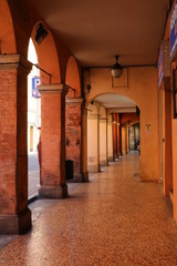 Famous porticos or arcades of Bologna, Italy