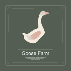 Fototapeta na wymiar Logotype of goose farm