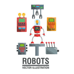 Fototapeta premium Robot design. industry concept. humanoid icon