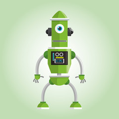 Robot design. Technology concept. humanoid icon