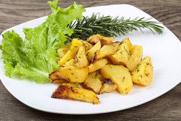 Baked potato with dill