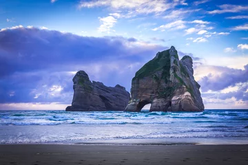 Badezimmer Foto Rückwand Wharariki Beach  5, South Island, New Zealand © A. Karnholz