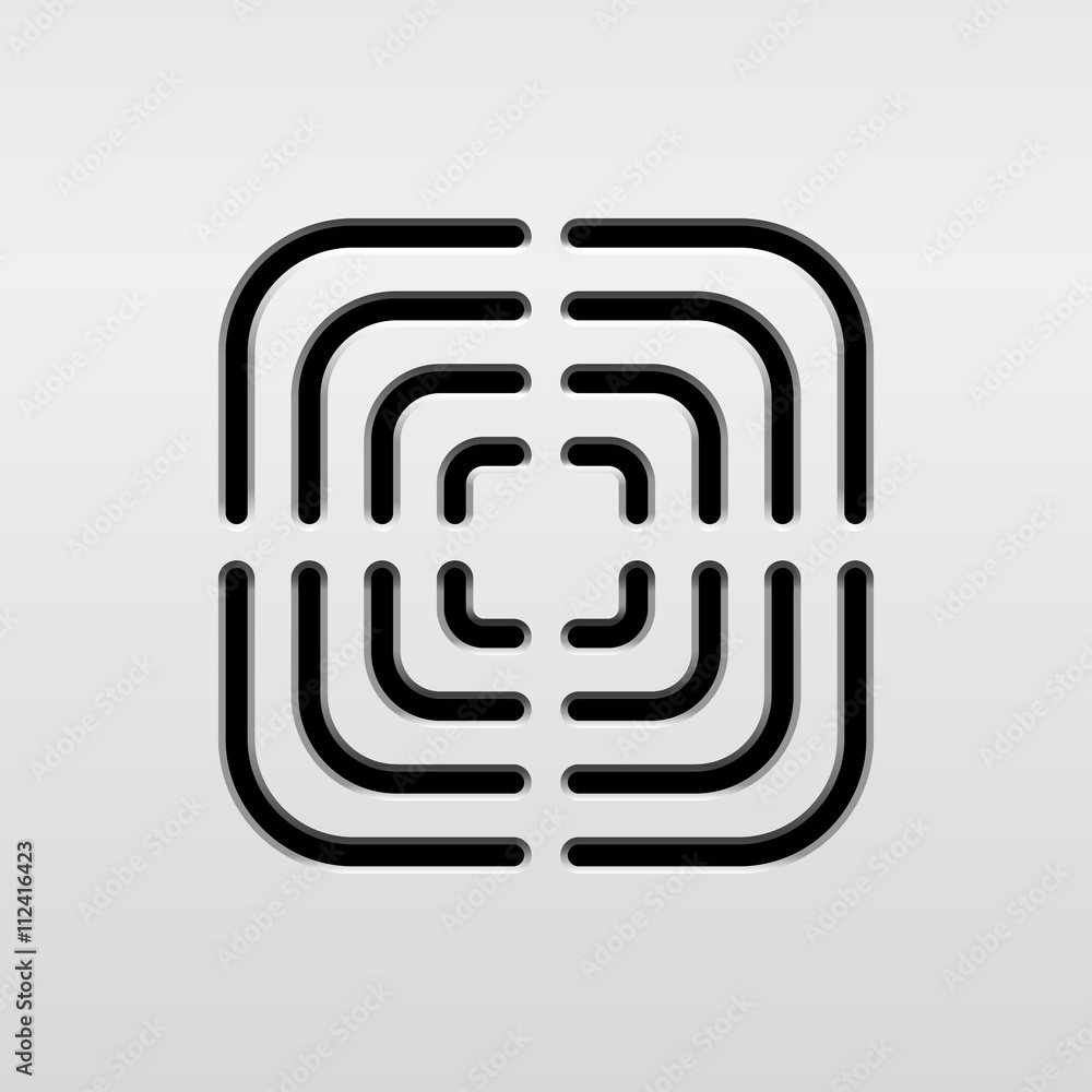 Poster abstract audio speaker template, dynamic with perforated grill pattern and white background for desi