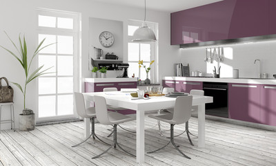 modern Küche Einbauküche weiss Küchendesign Lackoberfläche