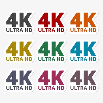 Ultra HD 4K sticker set