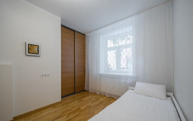 The interior of the bedroom.