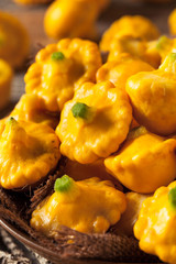 Raw Organic Yellow Pattypan Squash