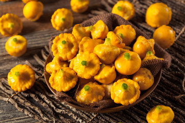 Raw Organic Yellow Pattypan Squash