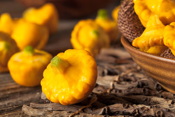 Raw Organic Yellow Pattypan Squash