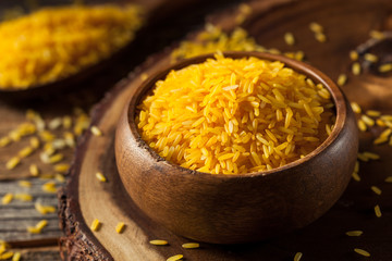 Raw Organic Yellow Saffron Rice
