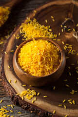 Raw Organic Yellow Saffron Rice