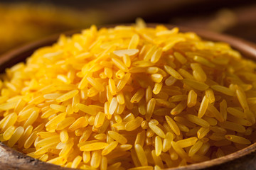 Raw Organic Yellow Saffron Rice