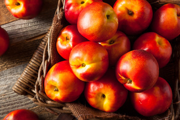 Healthy Organic Raw Ripe Nectarines