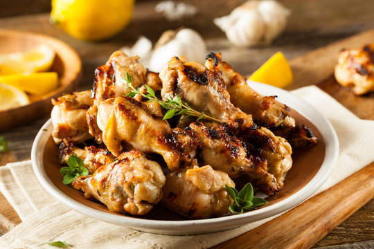 Grilled Lemon Garlic Chicken Wings