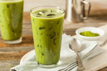 Homemade Iced Matcha Latte Tea