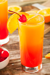 Juicy Orange and Red Tequila Sunrise