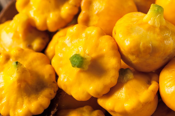 Raw Organic Yellow Pattypan Squash