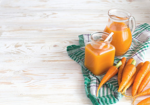 Fresh-squeezed carrot juice