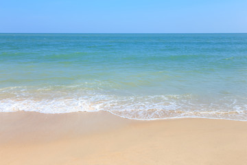 Fototapeta na wymiar Sea wave on sand beach