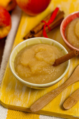 Homemade Applesauce. Selective focus.