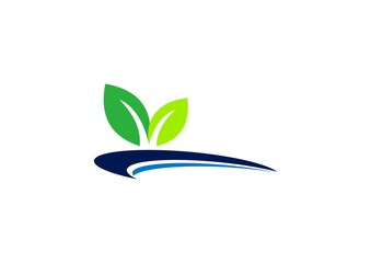 nature, plants, ecology, logo, elements ecological concept symbol icon vector design