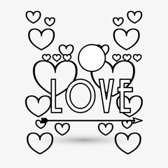 Love design. romantic icon. Colorful illustration, vector