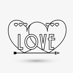 Love design. romantic icon. Colorful illustration, vector