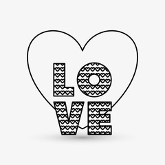 Love design. romantic icon. Colorful illustration, vector