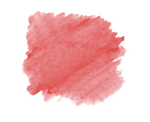 A fragment of the red background painted with watercolors