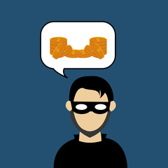 Security system design. protection icon. isolated illustration, vector