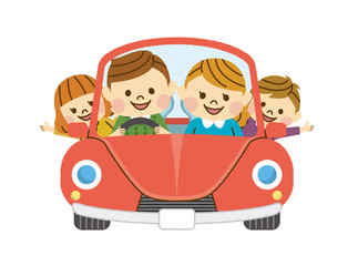 ドライブをする家族　その1