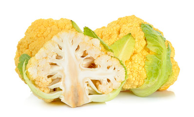 cauliflower isolated on the white background