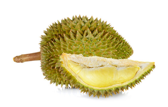 Durian isolated on the white background