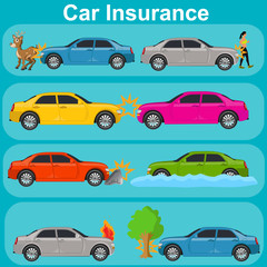 car insurance concept, vector illustration 