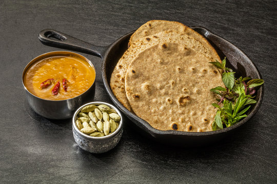 チャパティーとカレー　chapati and curry set