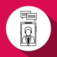 communication design. bubble icon. Isolated illustration 