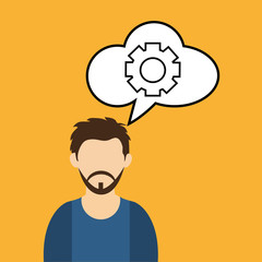 businessman design. corporate icon. Isolated illustration 