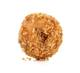 peanut donut isolated on white.